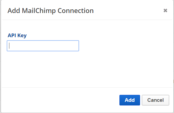 Add MailChimp API key