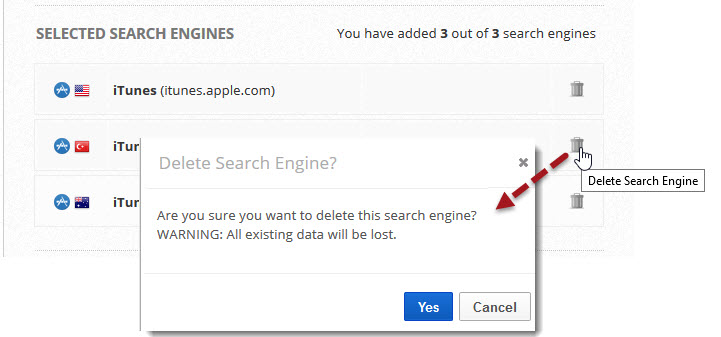 Delete Search Engine