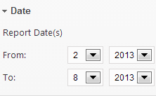 Select Report Date Range