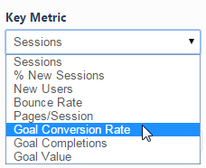 Select an Analytics Key Metric