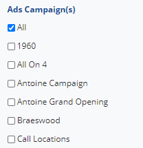 Adwords Filter by Campaign
